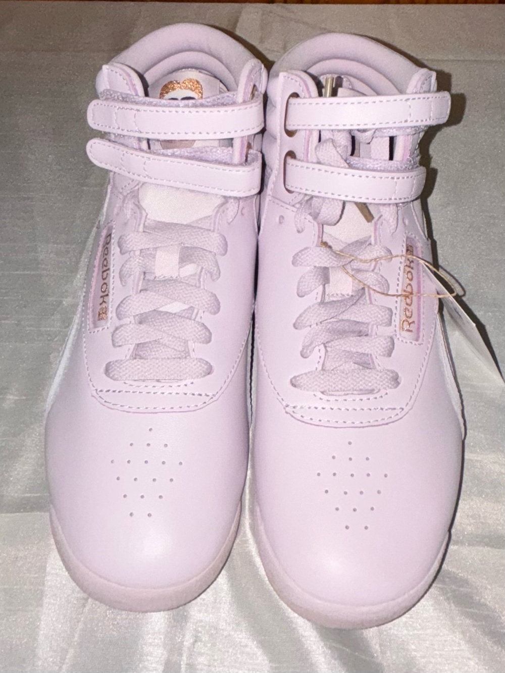 Cardi B x Reebok Freestyle Hi’Quartz Glow/Lilac Fog Shoes Size 7.5 NIB
